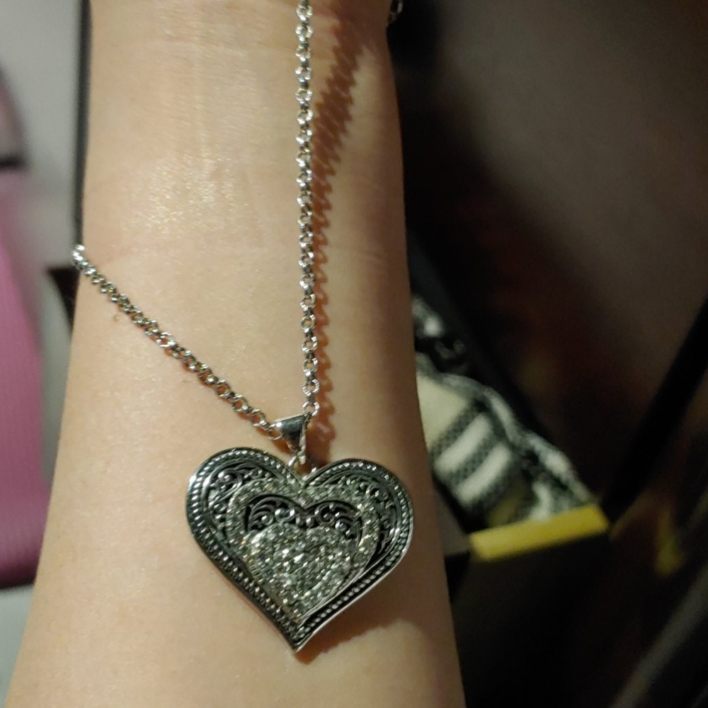 Montana silver heart necklace